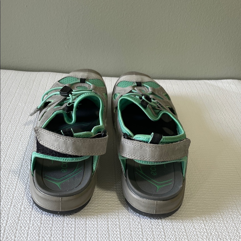 Ecco Mint And Gray Adventure Opened Back Sandals - image 2